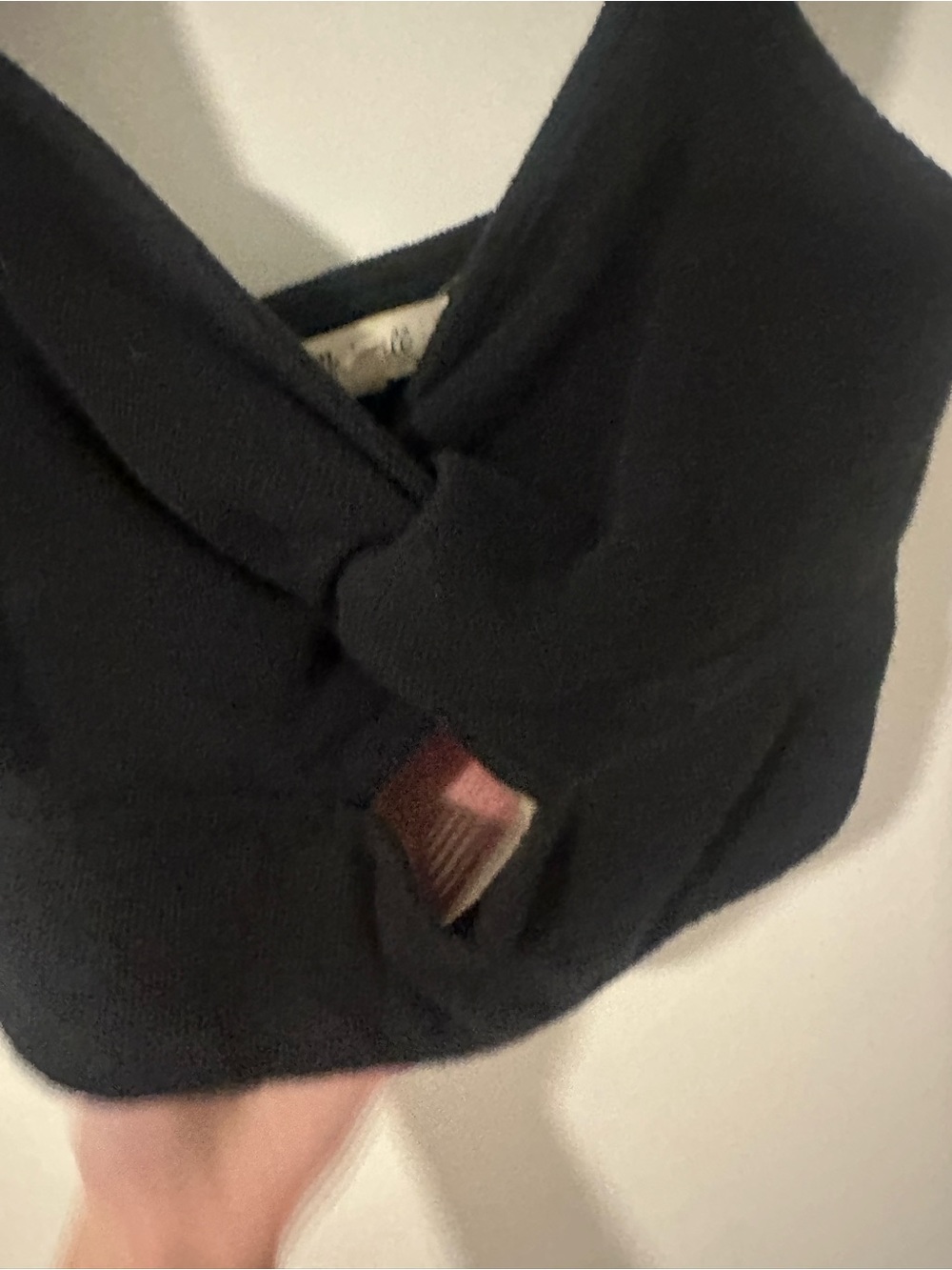 Madewell Black Cropped Twist-Front Tank - Picture 3 of 3